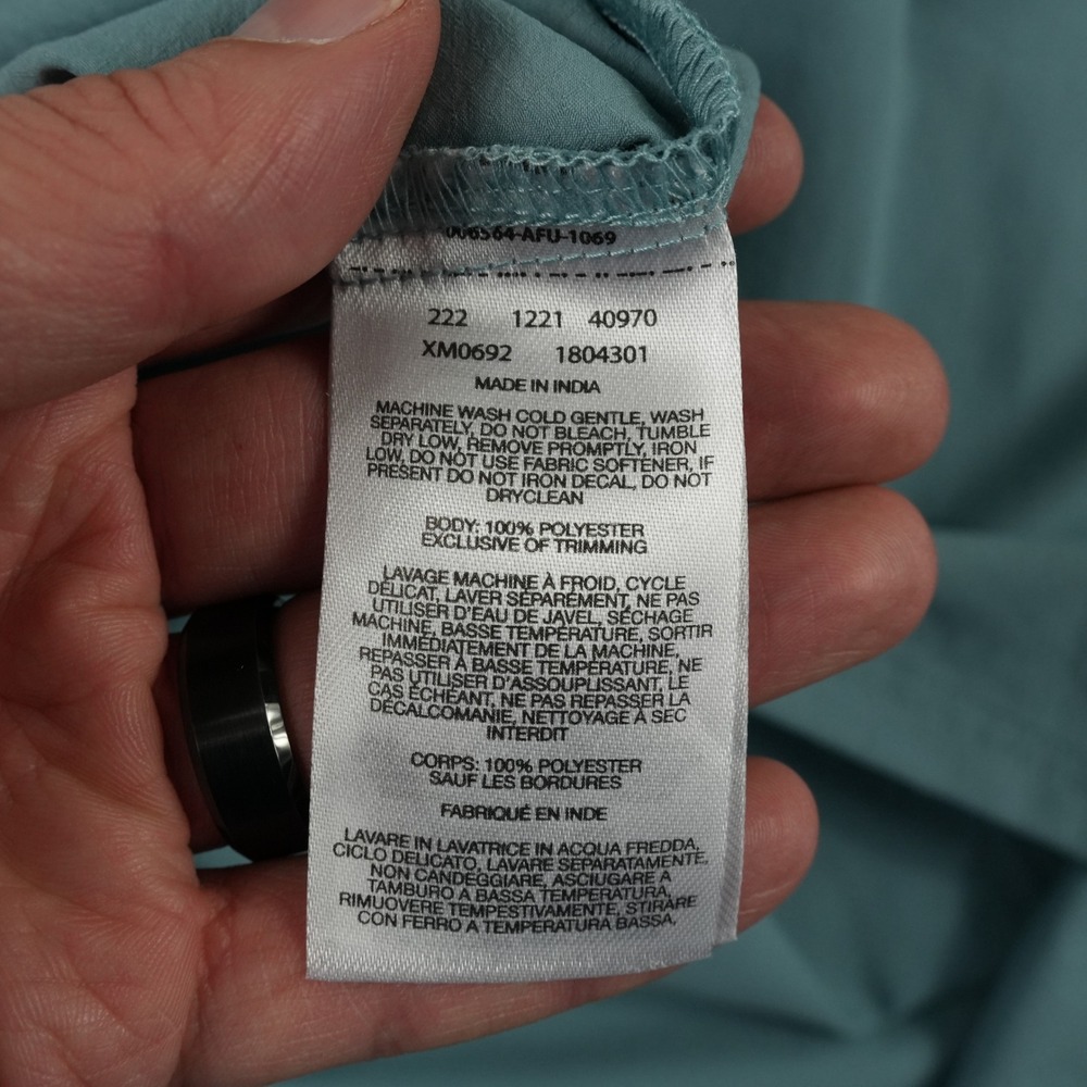 Columbia PFG Button Up Shirt Mens L Blue Green Omni-Shade Ripstop Vented Fishing - Picture 11 of 11